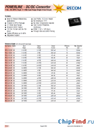 Datasheet RP05-1205DF manufacturer Recom